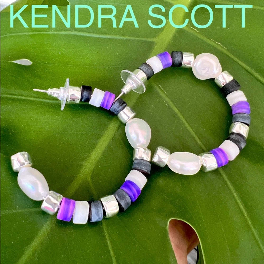 KENDRA SCOTT Rachel hoop pearls